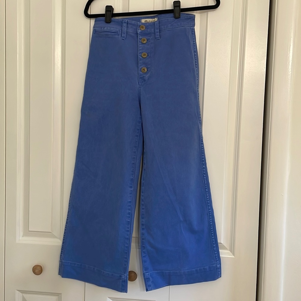 Madewell Emmett Wide-Leg Crop Pants: Button Front Edition- size 25 NWT